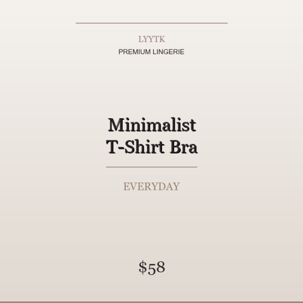 Minimalist T-Shirt Bra