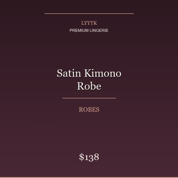 Satin Kimono Robe