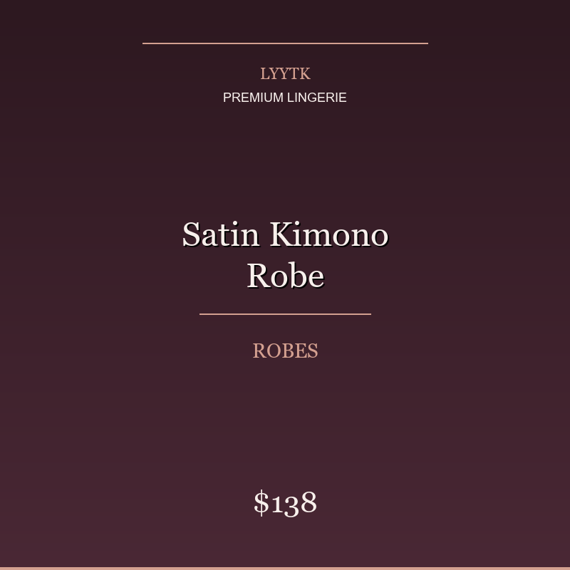 Satin Kimono Robe