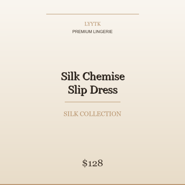 Silk Chemise Slip Dress