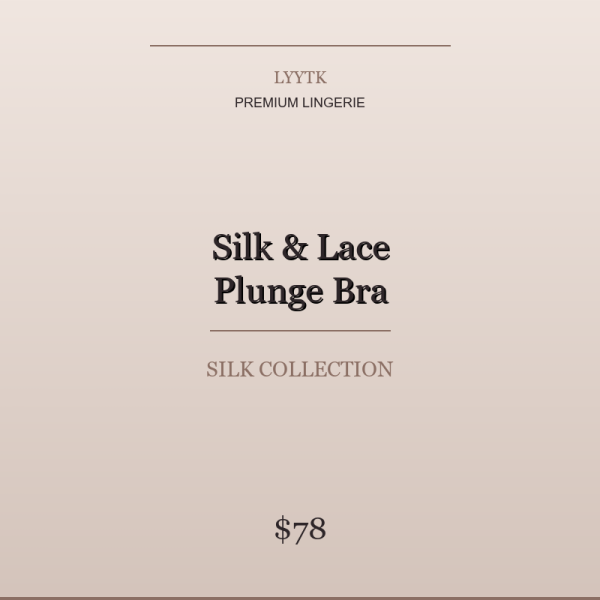 Silk & Lace Plunge Bra